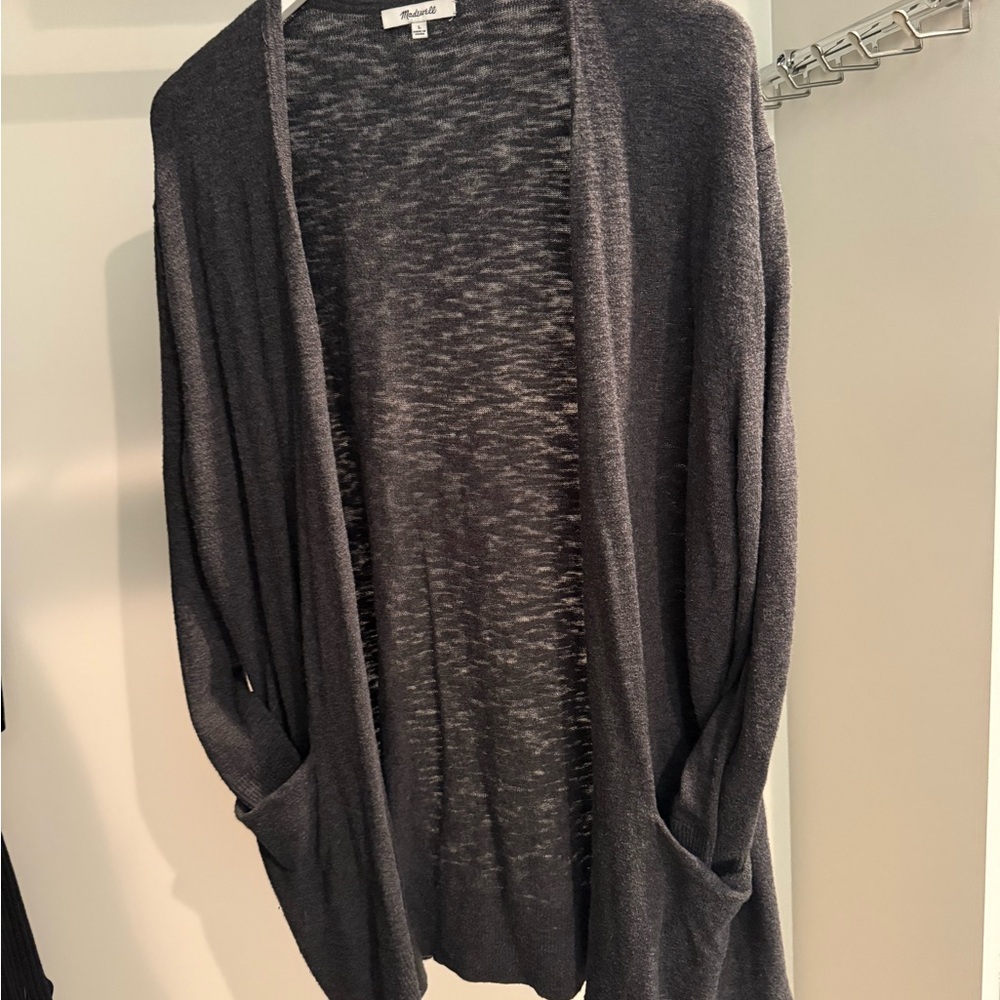 Madewell Gray Cardigan Sweater Relaxed Fit